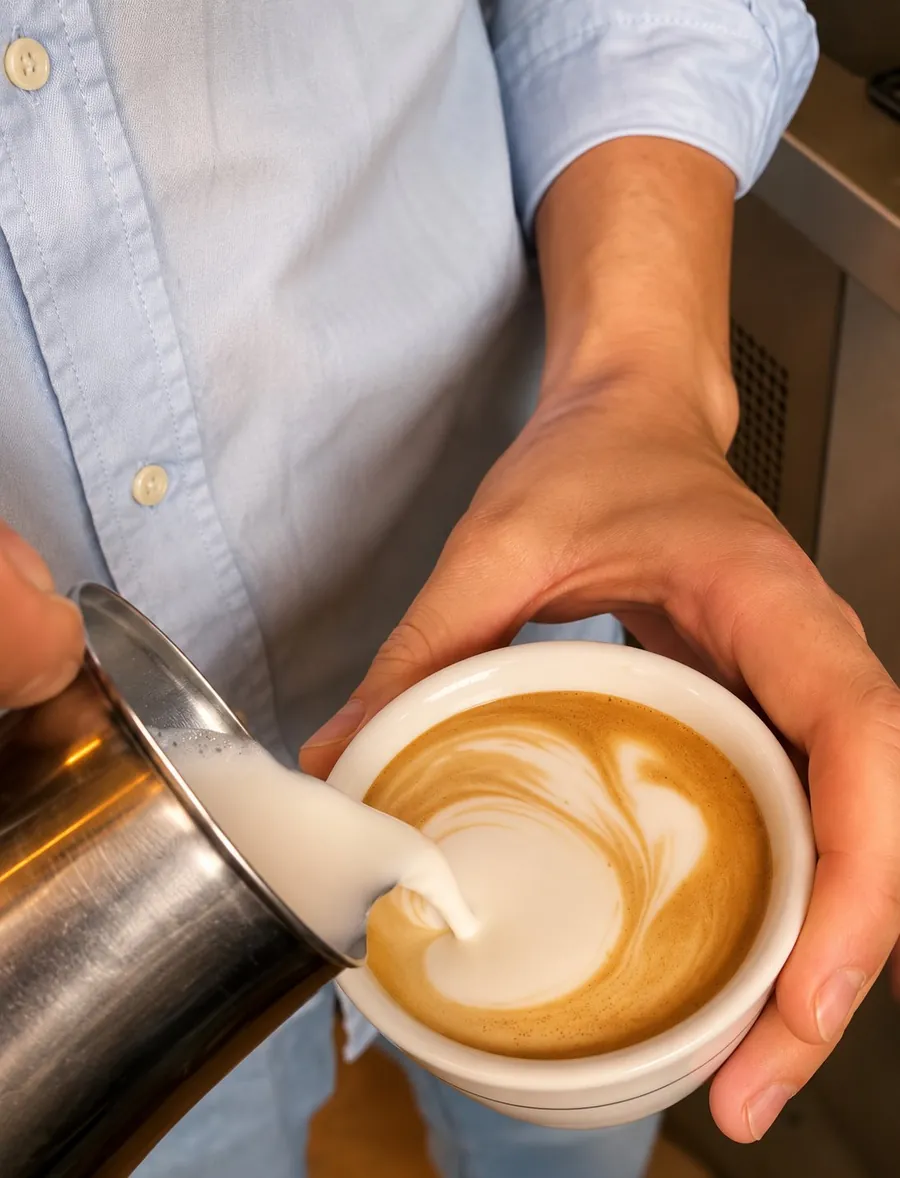 Cappuccino mit Latte Art